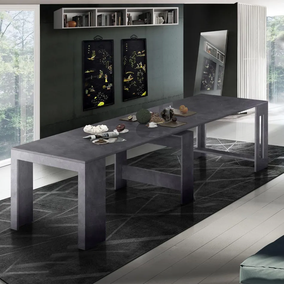 Konsola e zgjatur deri në 300 cm nga hyrja ose dhoma e ndenjes në dru - Katharina Viadurini