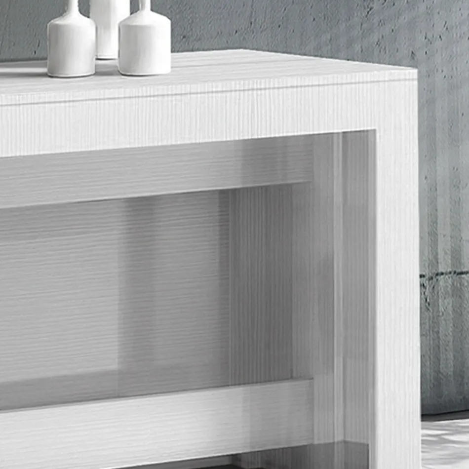 Konsola e zgjatur deri në 300 cm nga hyrja ose dhoma e ndenjes në dru - Katharina Viadurini