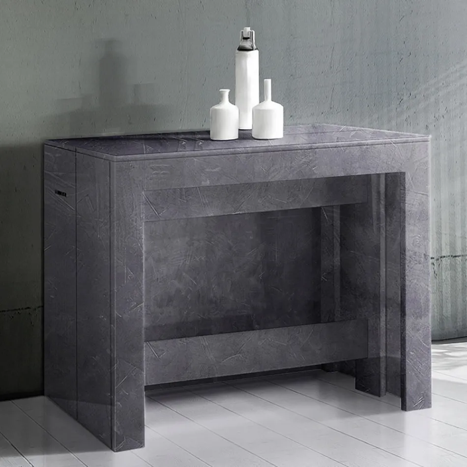 Konsola e zgjatur deri në 300 cm nga hyrja ose dhoma e ndenjes në dru - Katharina Viadurini