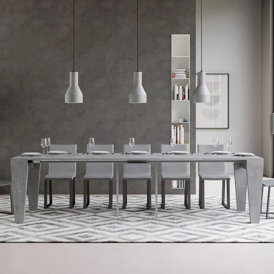 Konsolë e zgjatur deri në 300 cm në dru Prodhuar në Itali - Throne Viadurini