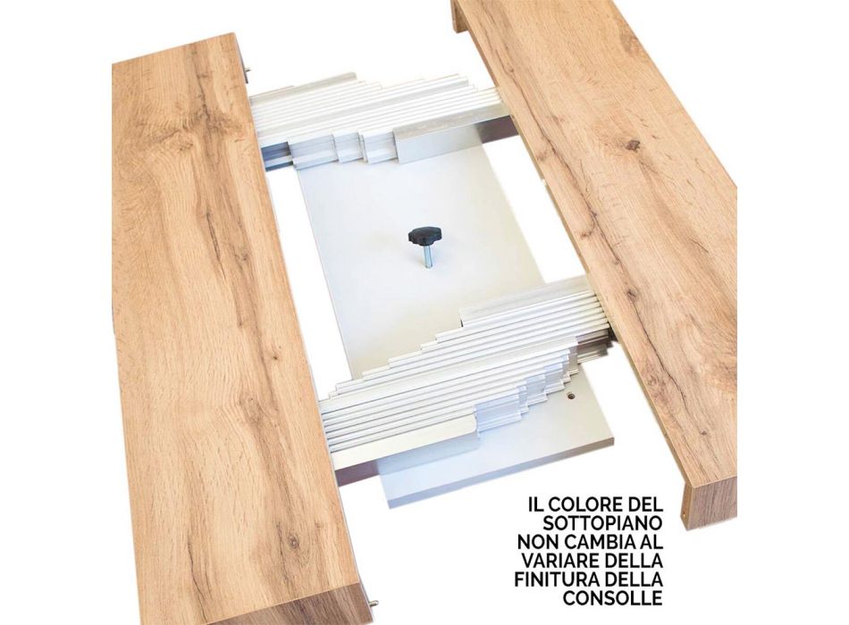 Konsolë e zgjatur deri në 300 cm në dru Prodhuar në Itali - Throne Viadurini