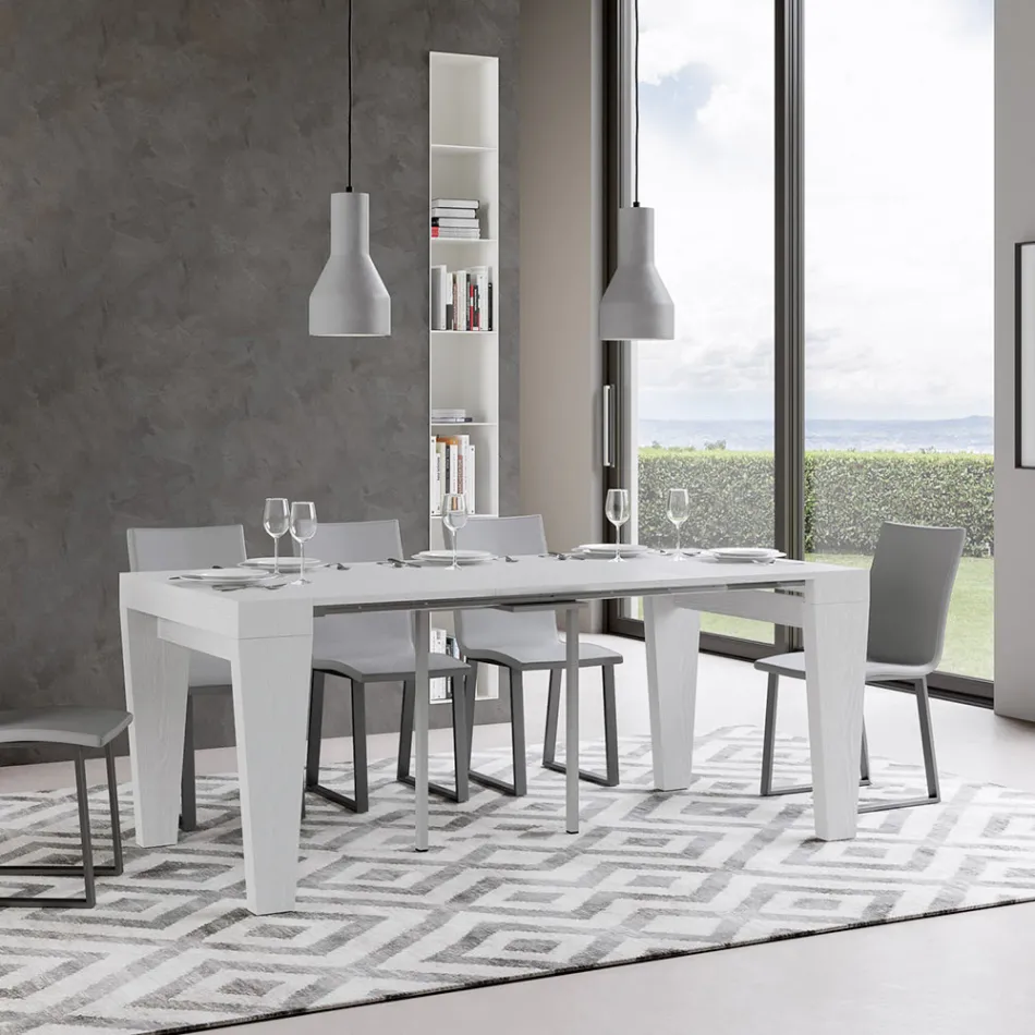 Konsolë e zgjatur deri në 300 cm në dru Prodhuar në Itali - Throne Viadurini