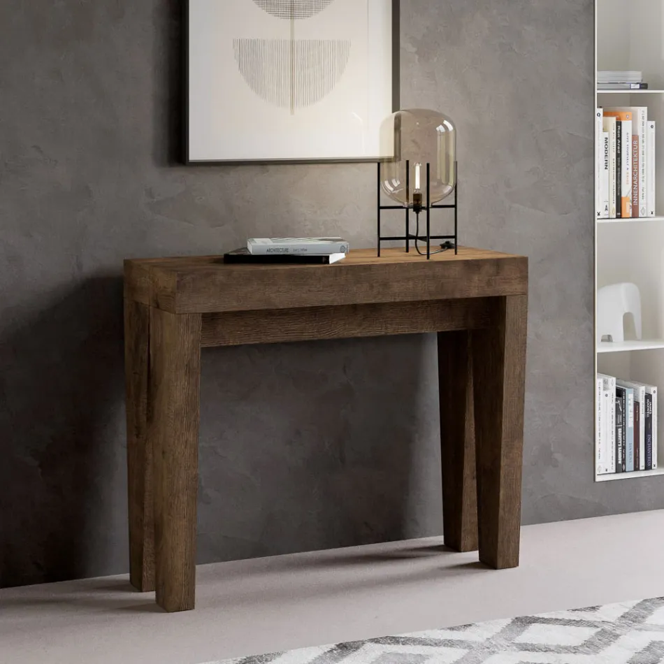 Konsolë e zgjatur deri në 300 cm në dru Prodhuar në Itali - Throne Viadurini