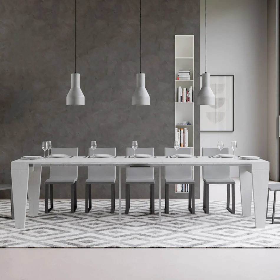 Konsolë e zgjatur deri në 300 cm në dru Prodhuar në Itali - Throne Viadurini