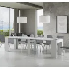 Konsolë e zgjerueshme deri në 307 cm në Mikrogrimca druri Made in Italy - Corona Viadurini