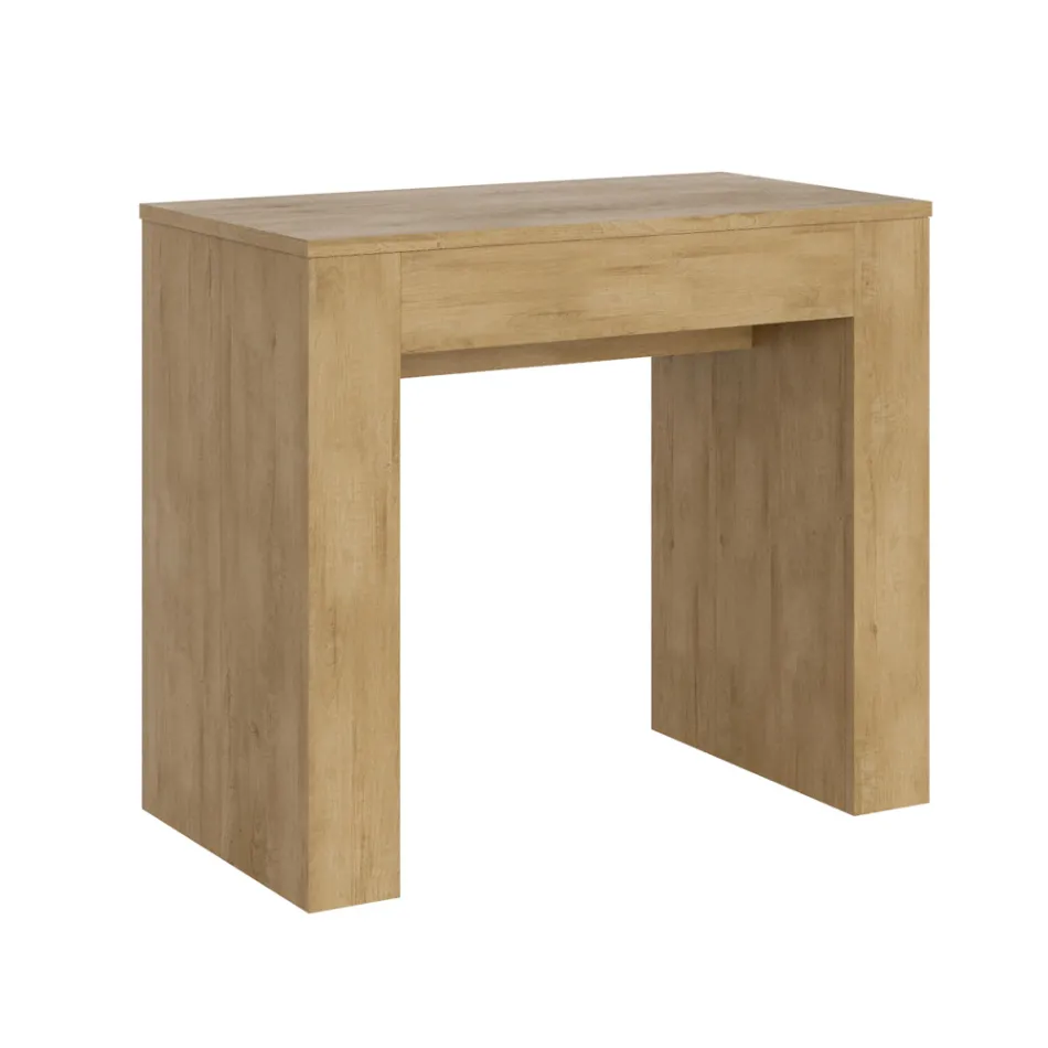 Konsolë e zgjerueshme deri në 307 cm në Mikrogrimca druri Made in Italy - Corona Viadurini