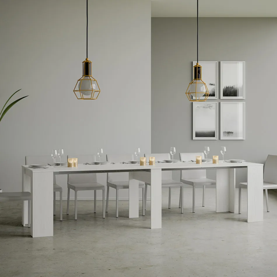 Konsolë e zgjerueshme deri në 308 cm me mbështetje qendrore Made in Italy - Oracle Viadurini