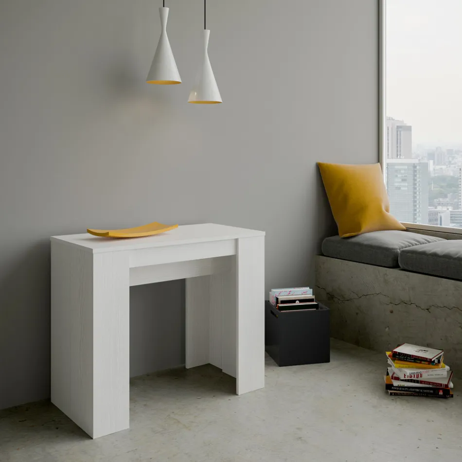 Konsolë e zgjerueshme deri në 308 cm me mbështetje qendrore Made in Italy - Oracle Viadurini