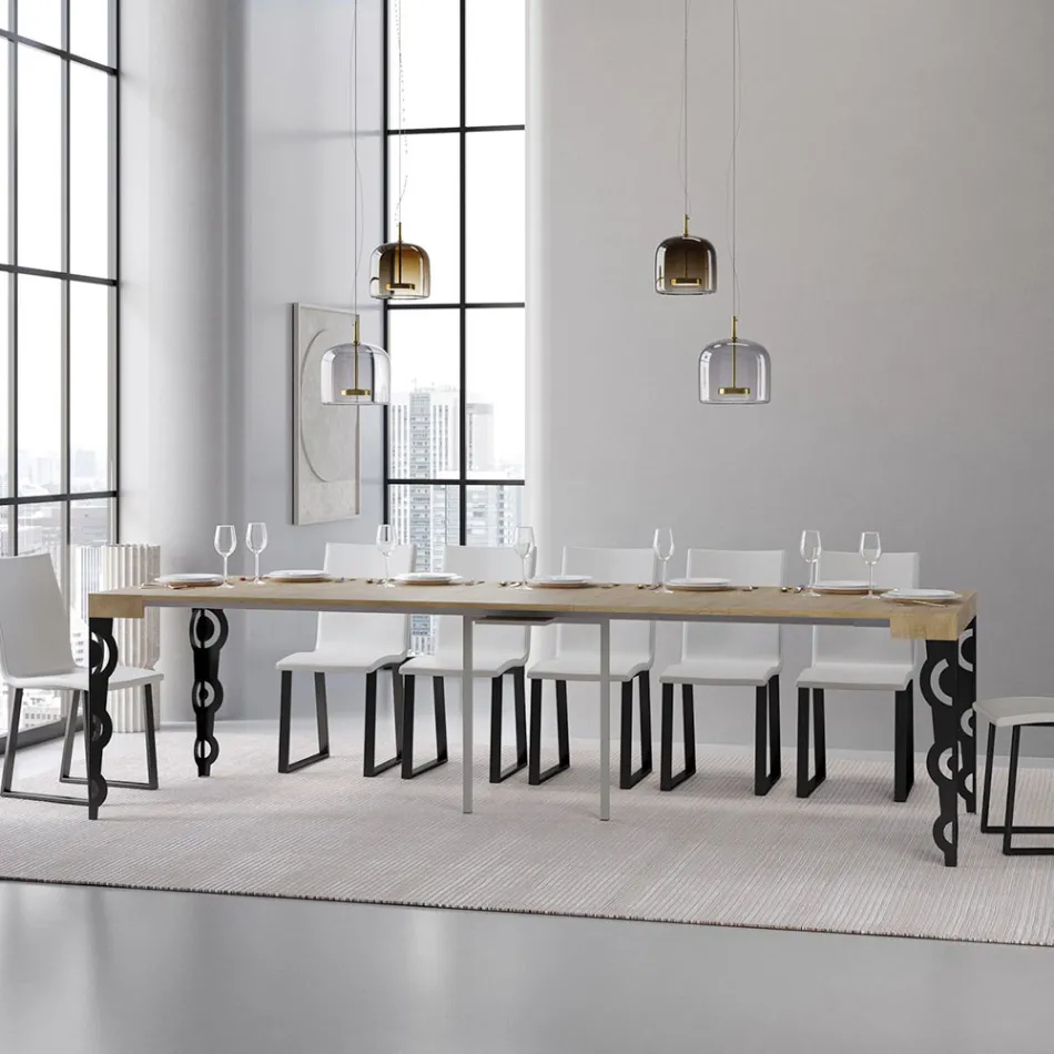 Konsolë e zgjerueshme me këmbë moderne hekuri Prodhuar në Itali - Palazzo Viadurini