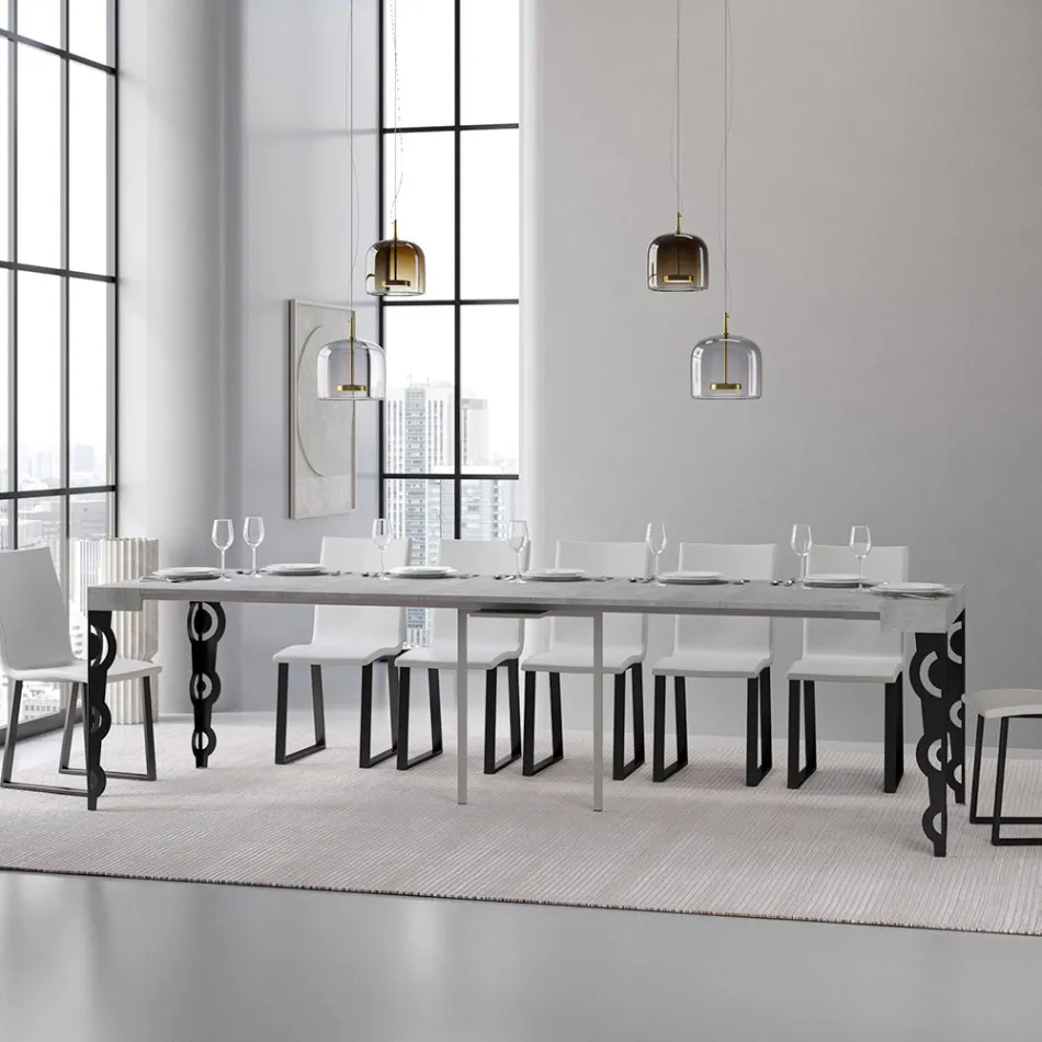 Konsolë e zgjerueshme me këmbë moderne hekuri Prodhuar në Itali - Palazzo Viadurini