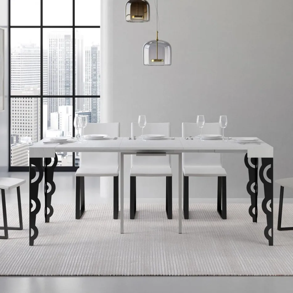 Konsolë e zgjerueshme me këmbë moderne hekuri Prodhuar në Itali - Palazzo Viadurini