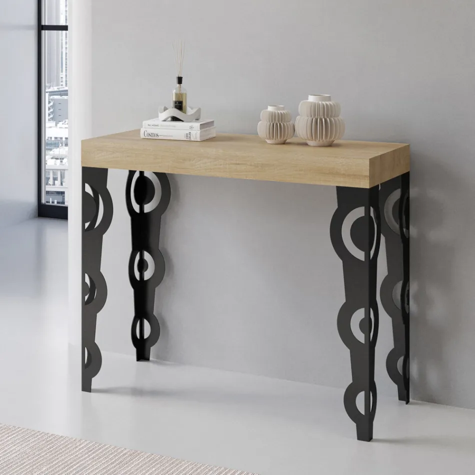 Konsolë e zgjerueshme me këmbë moderne hekuri Prodhuar në Itali - Palazzo Viadurini