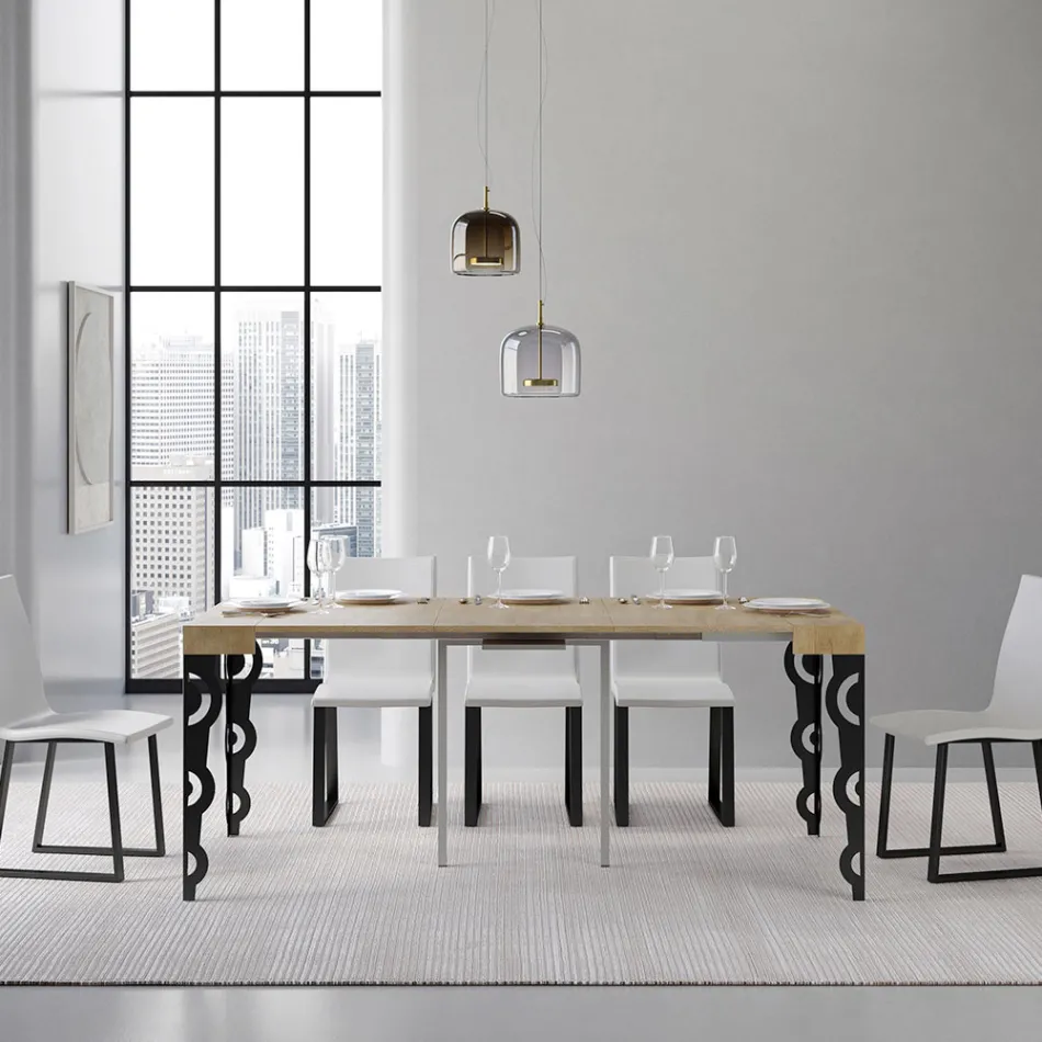 Konsolë e zgjerueshme me këmbë moderne hekuri Prodhuar në Itali - Palazzo Viadurini