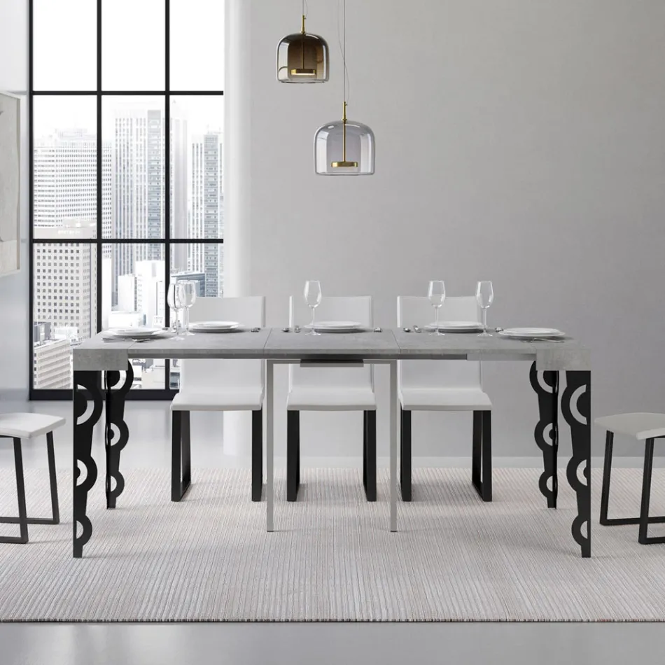 Konsolë e zgjerueshme me këmbë moderne hekuri Prodhuar në Itali - Palazzo Viadurini