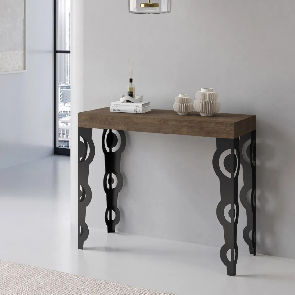 Konsolë e zgjerueshme me këmbë moderne hekuri Prodhuar në Itali - Palazzo Viadurini