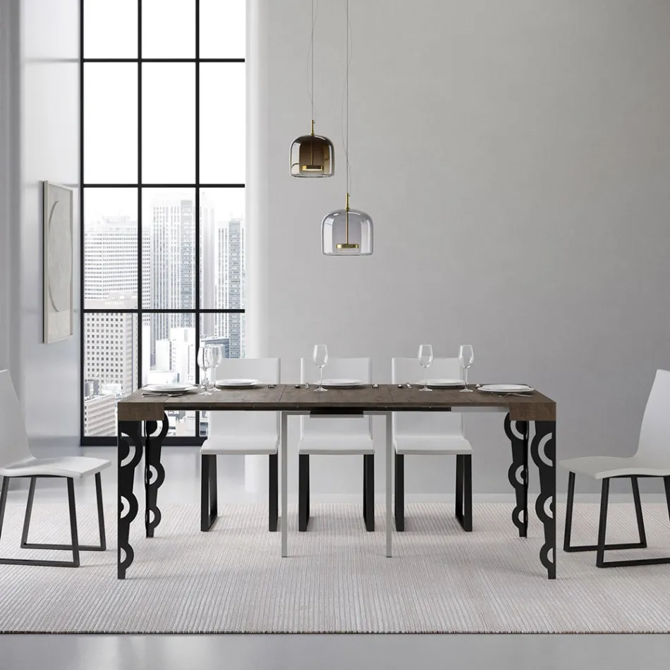 Konsolë e zgjerueshme me këmbë moderne hekuri Prodhuar në Itali - Palazzo Viadurini