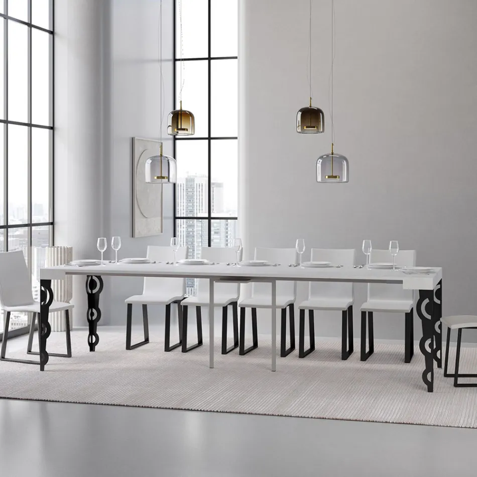 Konsolë e zgjerueshme me këmbë moderne hekuri Prodhuar në Itali - Palazzo Viadurini