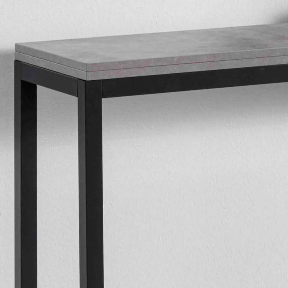 Konsolë e zgjatshme me majë në Melamine dhe Bazë në Metal të Pikturuar - Adino Viadurini