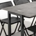 Konsolë e zgjatshme me majë në Melamine dhe Bazë në Metal të Pikturuar - Adino Viadurini