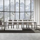 Konsolë e zgjerueshme e dizajnit modern në dru dhe hekur Prodhuar në Itali - Asnjëherë Viadurini