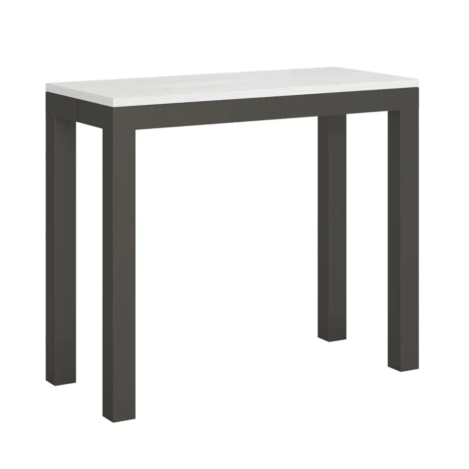 Konsolë e zgjerueshme e dizajnit modern në dru dhe hekur Prodhuar në Itali - Asnjëherë Viadurini