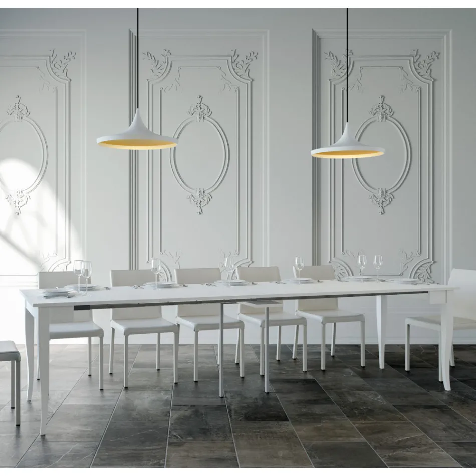 Konsola e zgjerueshme prej arrës ose hirit të bardhë Prodhuar në Itali - Folletto Viadurini