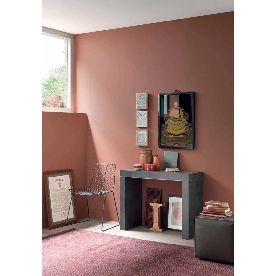 Konsolë e zgjatshme Deri në 290 cm me majë druri të prodhuar në Itali - Seregno Viadurini