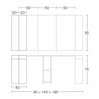 Konsolë e zgjatshme Deri në 290 cm me majë druri të prodhuar në Itali - Seregno Viadurini