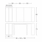 Konsolë e Zgjatshme Deri në 295 cm në Prodhimin e Drurit të Prodhuar në Itali - Temocle Viadurini