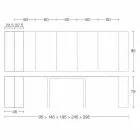 Konsolë e Zgjatshme Deri në 295 cm në Prodhimin e Drurit të Prodhuar në Itali - Temocle Viadurini