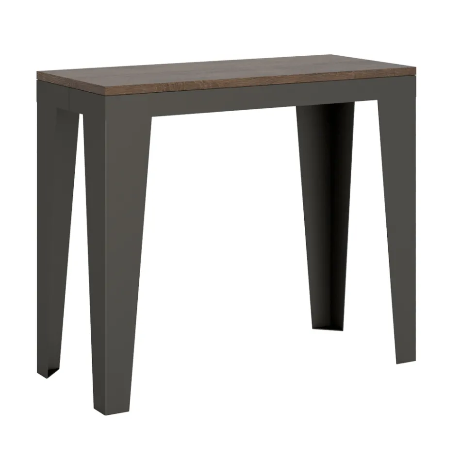 Konsolë e zgjatur deri në 300 cm në Mikrogrimca druri Made in Italy – Flamber Viadurini