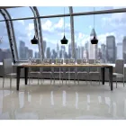 Konsolë e zgjatur deri në 300 cm në Mikrogrimca druri Made in Italy – Flamber Viadurini