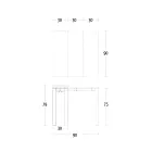 Konsolë e zgjatur deri në 90 cm në melaminë dhe metal Made in Italy - Çanta Viadurini