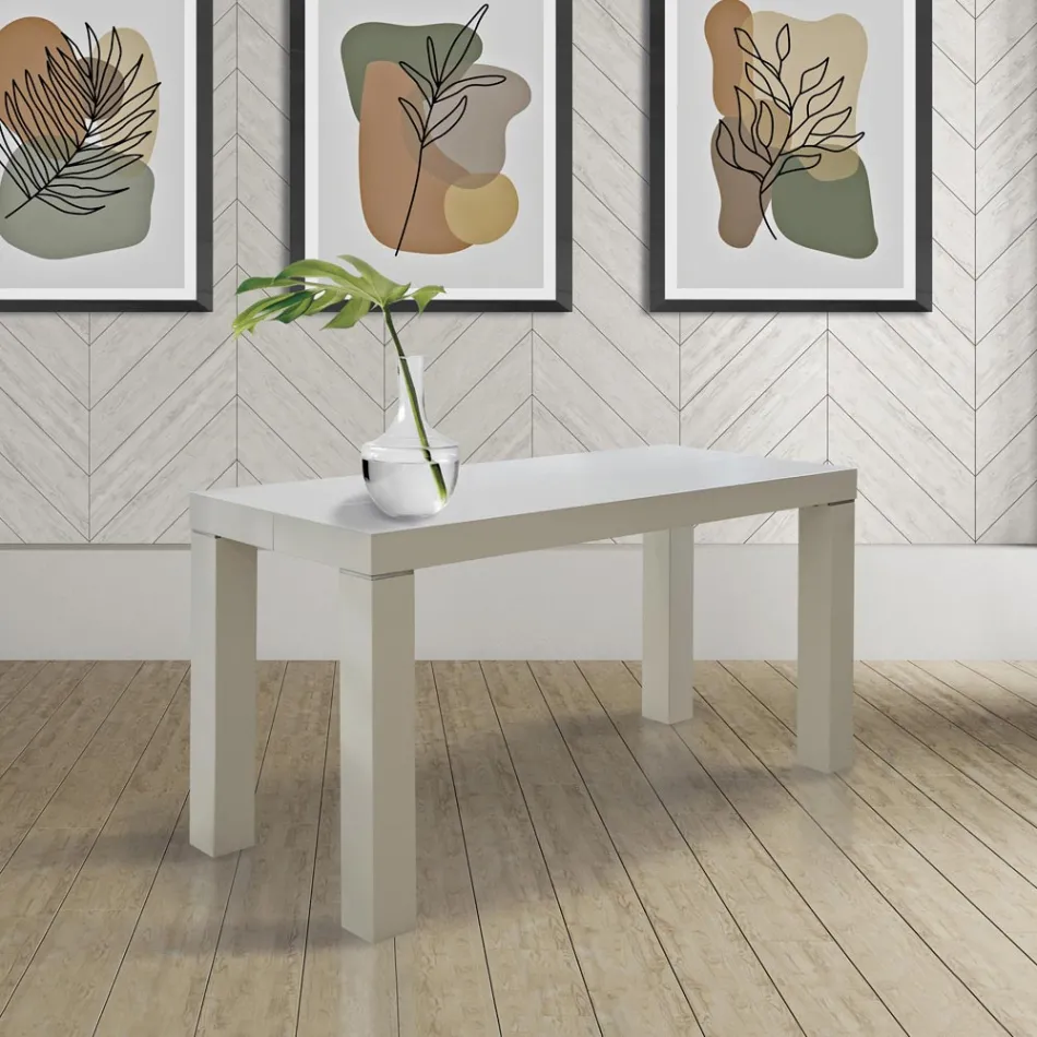 Konsolë e zgjerueshme në dru hiri me shtesa Prodhuar në Itali - Gandalf Viadurini