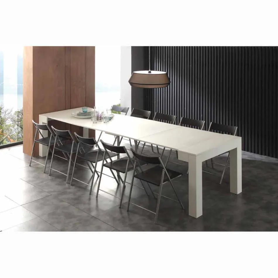 Konzollë e zgjerueshme në poret e hapura të bardha të palosura të Bosa Viadurini