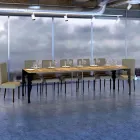 Konsola moderne e zgjerueshme në dru dhe metal antracit, Prodhuar në Itali - Sassone Viadurini