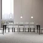 Konsola moderne e zgjerueshme në dru dhe metal antracit, Prodhuar në Itali - Sassone Viadurini