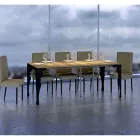 Konsola moderne e zgjerueshme në dru dhe metal antracit, Prodhuar në Itali - Sassone Viadurini