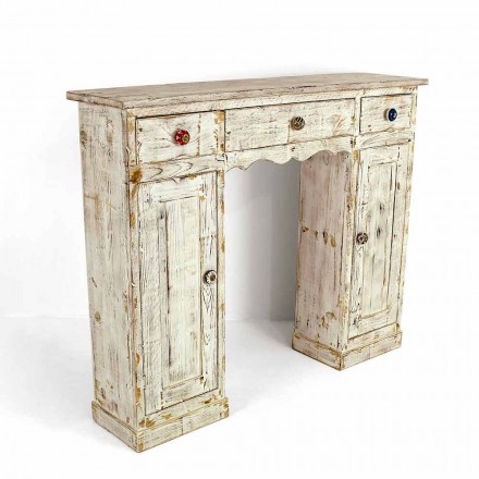 Konsol i punuar me dorë në Dru të Bredhit të Ngurtë Prodhuar në Itali - Carminia Viadurini