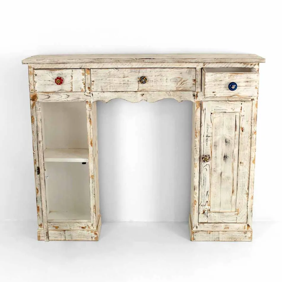 Konsol i punuar me dorë në Dru të Bredhit të Ngurtë Prodhuar në Itali - Carminia Viadurini