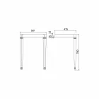 Konzollë për banjë qeramike 65 cm me këmbë metalike të bëra në Itali Nausica Viadurini