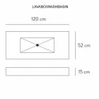 Lavaman i integruar i konsolës së banjës dhe rafti i pezulluar në përfundimet e Gres 4 - Rampina Viadurini