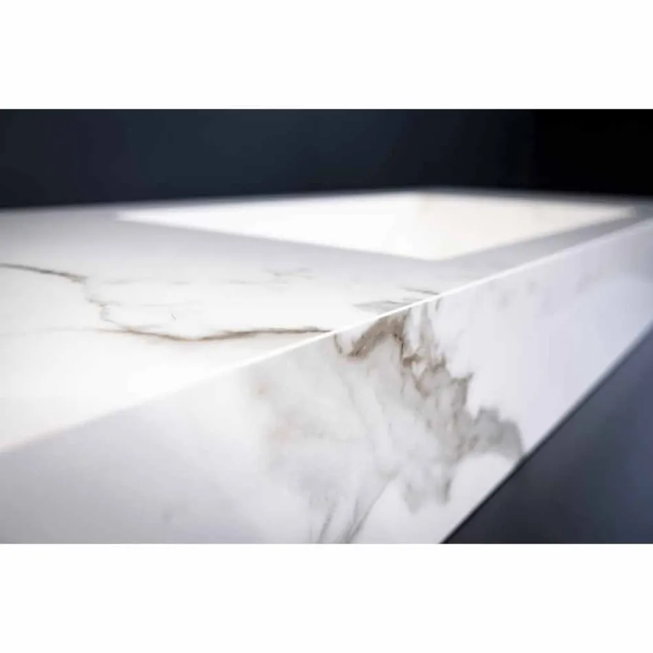 Lavaman i integruar i konsolës së banjës dhe rafti i pezulluar në përfundimet e Gres 4 - Rampina Viadurini