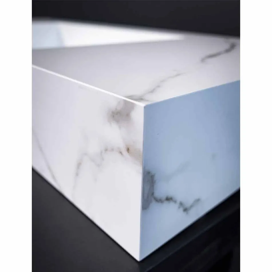 Lavaman i integruar i konsolës së banjës dhe rafti i pezulluar në përfundimet e Gres 4 - Rampina Viadurini