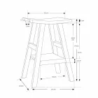 Konsolë banjo moderne në dru tik natyral me grepa anësore - Zacary Viadurini