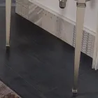 Konsolë banjo e Vjetër 90 cm, Qeramikë e Bardhë, me këmbët e bëra në Itali - Nausica Viadurini