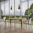 Konzola klasike e zgjatur deri në 3 m në dru melamine Prodhuar në Itali - Argelia Viadurini