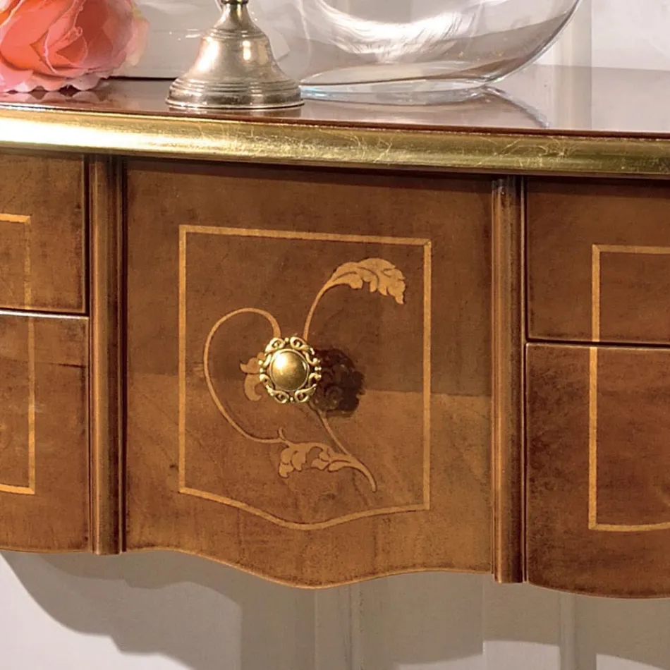 Konzola klasike prej druri 3 ose 5 sirtarë luksoze Prodhuar në Itali - Londër Viadurini