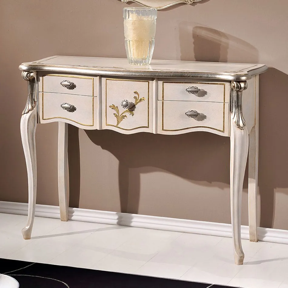 Konzola klasike prej druri 3 ose 5 sirtarë luksoze Prodhuar në Itali - Londër Viadurini