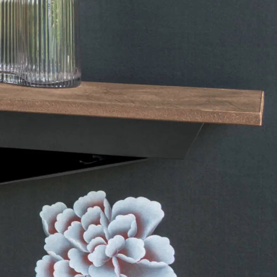 Konsolë me majë me efekt llaçi dhe bazë metalike Prodhuar në Itali - Timedio Viadurini